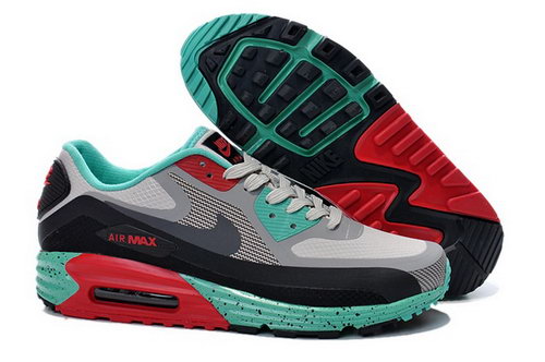 Nike Air Max Lunar 90 Waterproof Wr Mens Shoes Gray Black Red Green Hot Greece